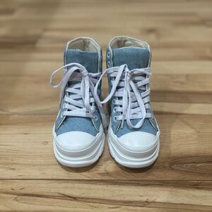 NWOT Bambino Blue Denim Girl Boots (Size: 12)